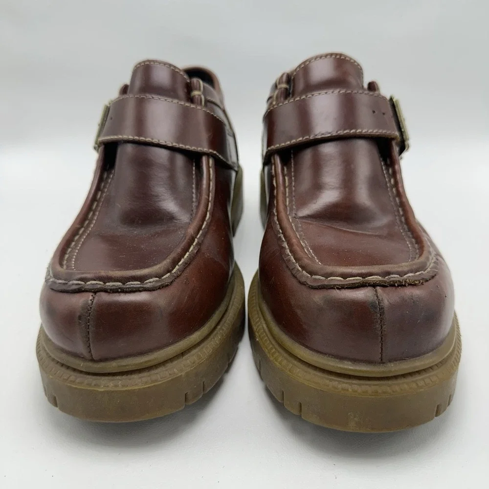 Skechers Buckle Platform Chukka‎ Chunky Lug Shoes Mens Sz 9.5 Y2K 90s Brown